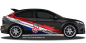 Preview: Flagge Kroatien auf Fahrzeugseite von dunklem PKW