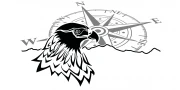 Preview: Heckscheibenaufkleber Adler mit Kompass