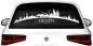 Preview: Heckscheibenaufkleber Skyline Hessen mit Farbauswahl