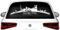 Preview: Heckscheibenaufkleber Skyline Saarland mit Farbauswahl