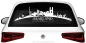 Preview: Heckscheibenaufkleber Skyline Saarland mit Farbauswahl