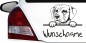 Mobile Preview: Autoaufkleber mit Hund und Wunschnamen