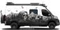 Preview: Klebefolie Bergmassiv mit Totenkopf auf hellem Campervan