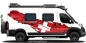 Preview: Klebefolie für Wohnmobil Schweiz auf Fahrzeugseite von Kastenwagen
