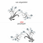 Preview: Motorhaubenaufkleber Blumenornament