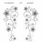 Preview: Motorhaubendekor mit buntem Blumenornament - Ansicht Ausrichtung
