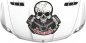 Preview: Motorhaubenaufkleber Totenkopf Motor Club