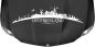 Preview: Motorhaubenaufkleber Skyline Ostfriesland auf dunkler Motorhaube - Ansicht Farbauswahl