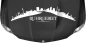 Preview: Motorhaubenaufkleber Skyline Ruhrgebiet auf dunkler Motorhaube - Ansicht Farbauswahl