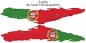 Preview: Flagge von Portugal als Aufkleber | Set für beide Fahrzeugseiten