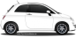 Preview: Seitenaufkleber Eigenes Motiv einfarbig - auf hellem Auto - Ansicht Farbauswahl