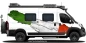 Preview: Wohnwagen Sticker Die Flagge Italiens auf Fahrzeugseite von Kastenwagen