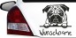 Preview: Wunschname Aufkleber für Auto mit einer Englischen Bulldogge