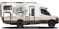 Preview: Camper Aufkleber Weltkarte mit Windrose