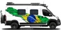 Preview: Wohnmobil Aufkleber Flagge Brasiliens auf Fahrzeugseite von Kastenwagen