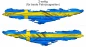 Preview: Wohnmobil Aufkleber Flagge Schwedens - Ansicht zweiseitig für beide Fahrzeugseiten