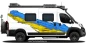 Preview: Wohnmobil Aufkleber Flagge Ukraine auf Fahrzeugseite von Kastenwagen