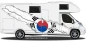 Preview: Wohnmobil Aufkleber Flagge von Südkorea auf Fahrzeugseite von Wohnmobil