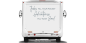 Preview: Wohnmobil Dekor Adventures fill your soul auf Heck eines hellen Wohnmobils