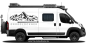 Preview: Wohnmobilaufkleber Großglockner auf hellem Campervan