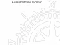 Preview: Aufkleber Kompass mit weißer Kontur - Ansicht Ausschnitt und Farbauswahl