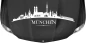 Preview: Münchner Skyline als Wohnmobilaufkleber auf dunkler Motorhaube - Ansicht Farbauswahl