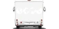 Preview: Wohnmobilaufkleber Weltkarte auf Heck von Wohnmobil oder Wohnwagen - Ansicht Farbauswahl