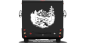 Preview: Wohnwagenaufkleber Gletscherbach in der Bergwelt auf dunklem Heck - Ansicht Farbauswahl