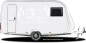 Preview: Wohnwagenaufkleber Unterwegs ist unser Zuhause