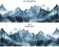 Preview: WoMo Aufkleber Verschneites Gebirge - Ansicht Ausrichtung