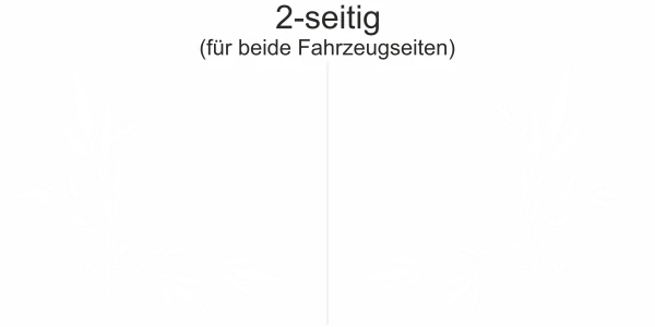 Autoaufkleberbambus für beide Fahrzeugseiten - Ansicht zweiseitig für beide Fahrzeugseiten und Farbauswahl