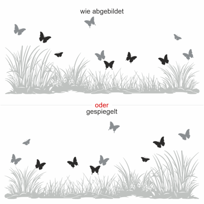 Preview: Heckaufkleber Gräser und Schmetterlinge Preview: Heckaufkleber Gräser und Schmetterlinge