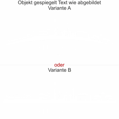 Stuttgarter Skyline als Aufkleber für die Heckscheibe - Ansicht Ausrichtung mit Farbauswahl und Variante