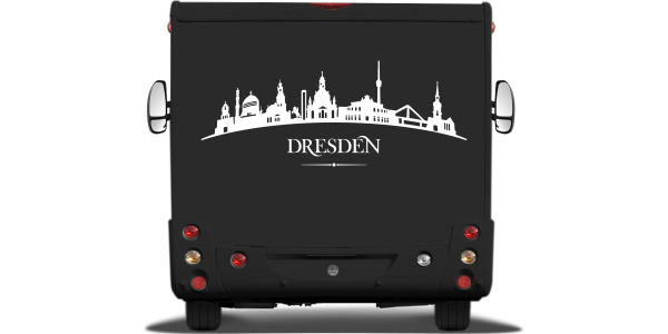 Autoaufkleber Wohnmobildekor Skyline Dresden