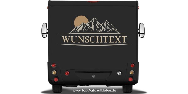 Preview: Wohnmobil Aufkleber Sonnenaufgang im Gebirge Preview: Wohnmobil Aufkleber Sonnenaufgang im Gebirge