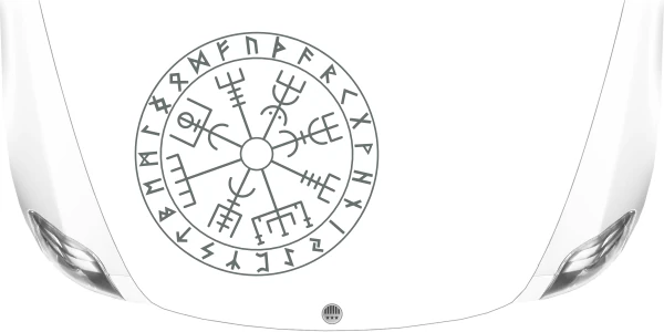 Aufkleber Motorhaube Runenkreis des Nordens