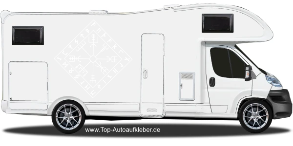 Autoaufkleber Wegkompass der Wikinger | Set für beide Fahrzeugseiten
