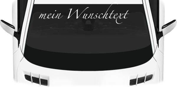 Preview: Heckscheibendekor Wunschtext Nr. 1