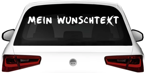 Heckscheibenaufkleber Wunschtext | 14