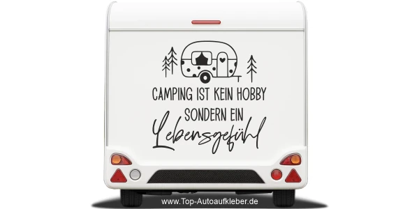 Wohnwagenaufkleber Lebensgefühl