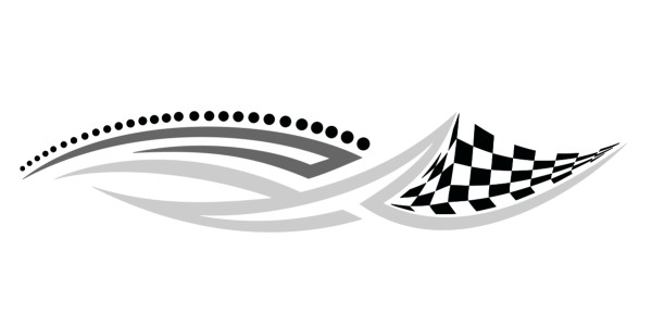 Preview: Tribal Racing Tattoo Flag | Set für beide Fahrzeugseiten