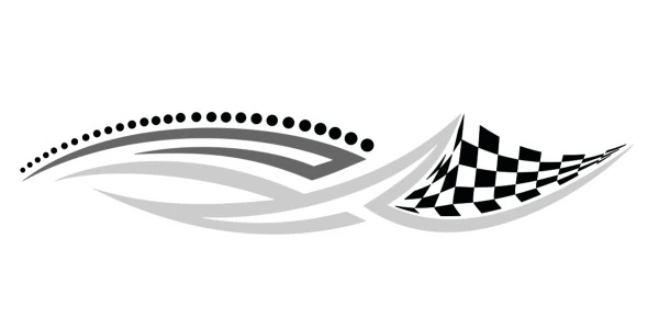 Tribal Racing Tattoo Flag | Set für beide Fahrzeugseiten