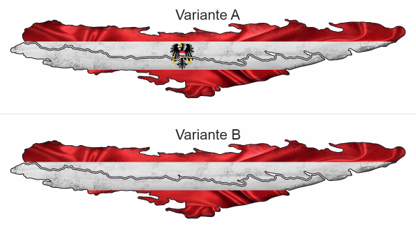 Autoaufkleber Nationalflagge Österreich | Set für beide Fahrzeugseiten
