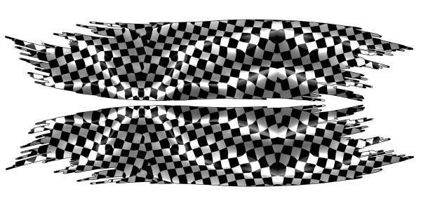 Preview: Klebefolie Startflagge | Set für beide Fahrzeugseiten