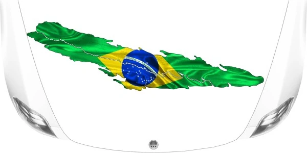 Heckaufkleber Fahne von Brasilien