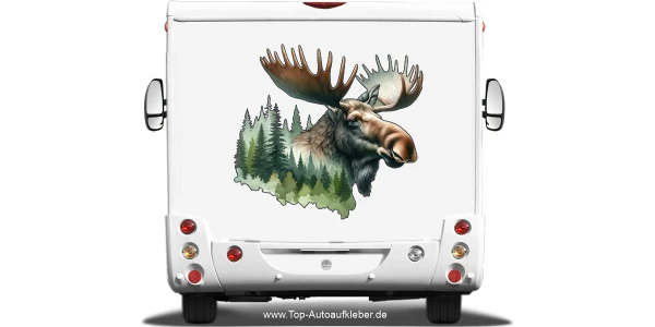 Wohnmobilaufkleber Eurasischer Elch