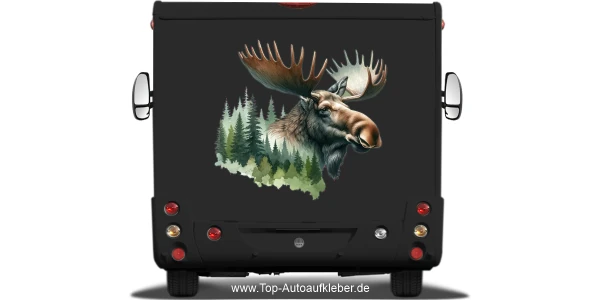 Wohnmobilaufkleber Eurasischer Elch