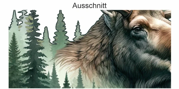 Wohnmobilaufkleber Eurasischer Elch