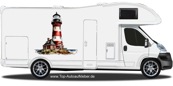 Autoaufkleber Leuchtturm | Set für beide Fahrzeugseiten