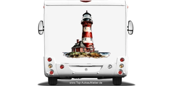 Camper Aufkleber Leuchtturm